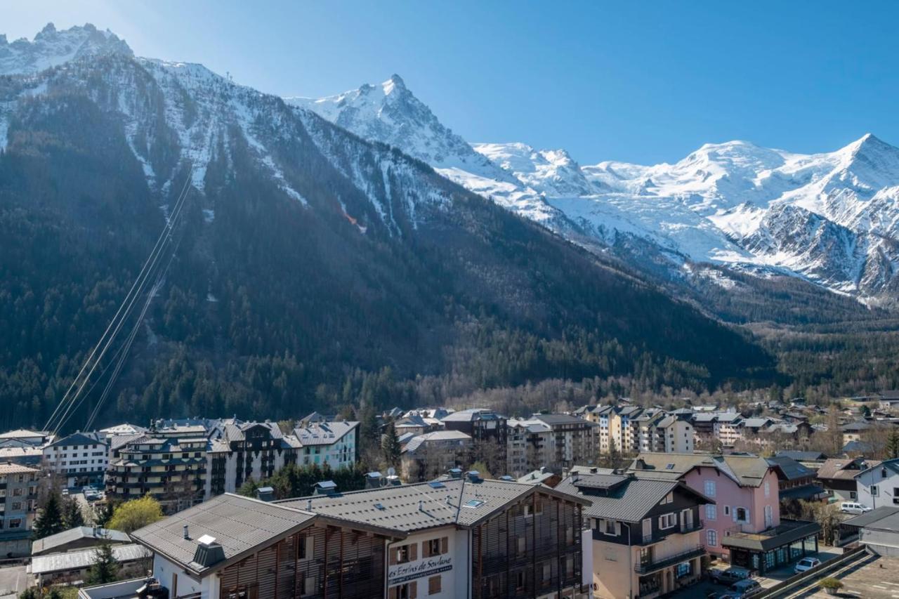 Modern Studio With Mont Blanc View And Pool Chamonix ภายนอก รูปภาพ
